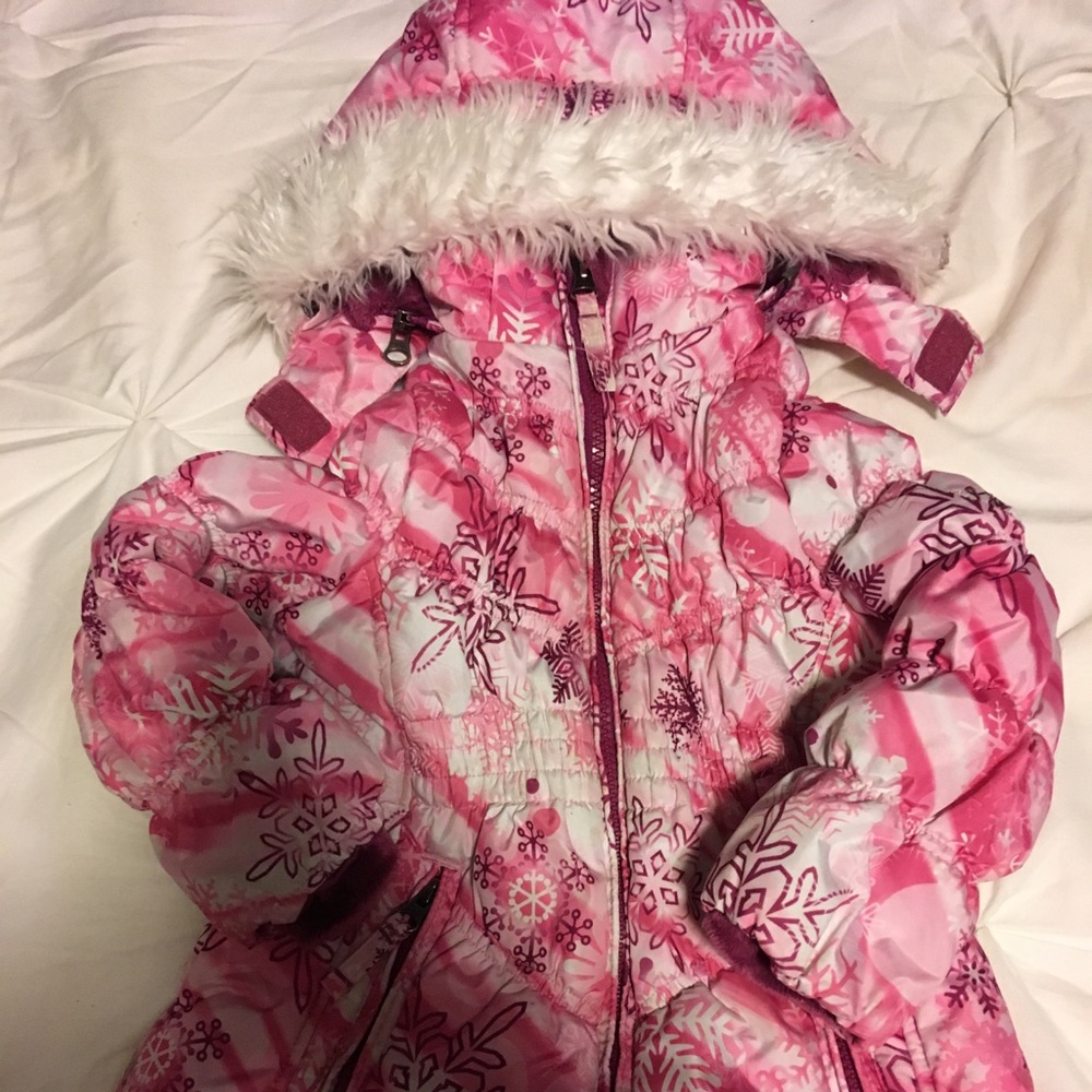 Girls snow suite bibs and jacket